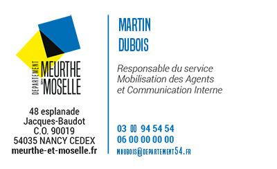 Carte de visite boutique